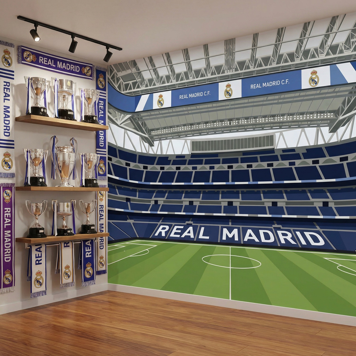 Wall Murals: Interior of the New Santiago Bernab&eacute;u Stadium Real