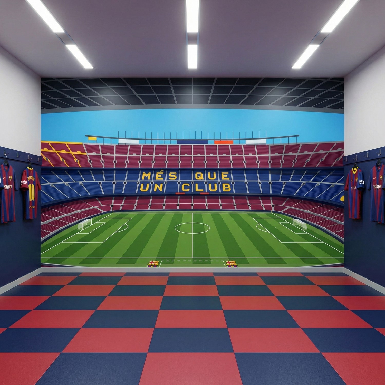 Wall Murals: Camp Nou Stadium Illustration Wall Mural