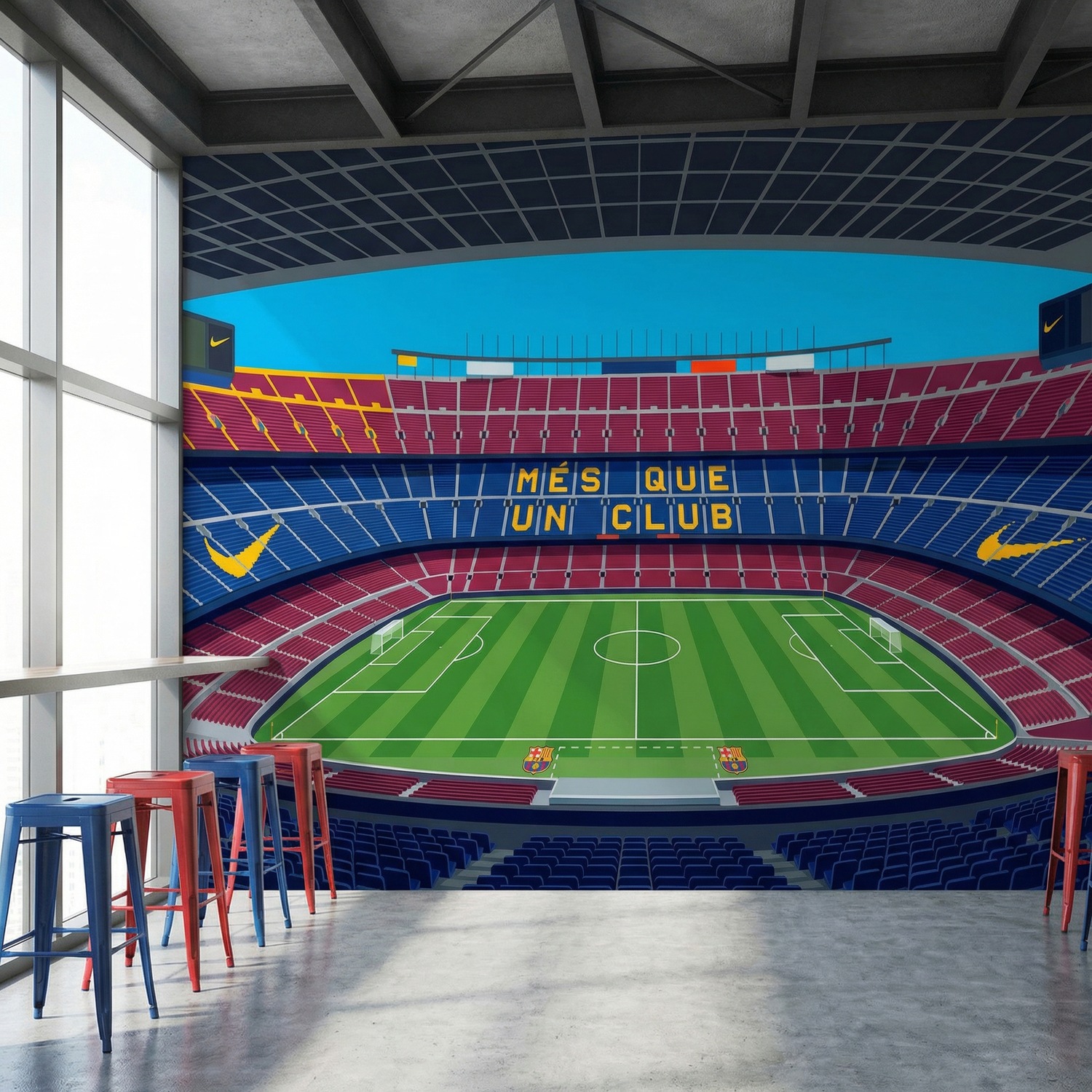 Wall Murals: Interior of Camp Nou Stadium FC Barcelona