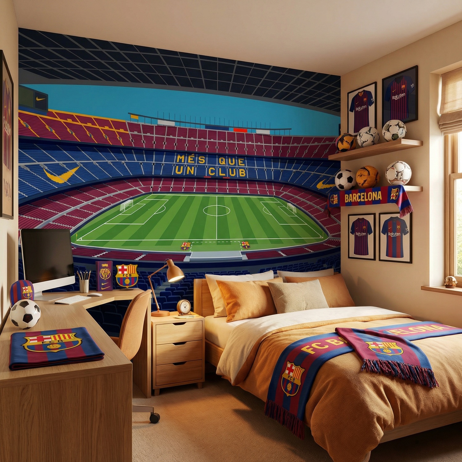 Wall Murals: Interior of Camp Nou Stadium FC Barcelona