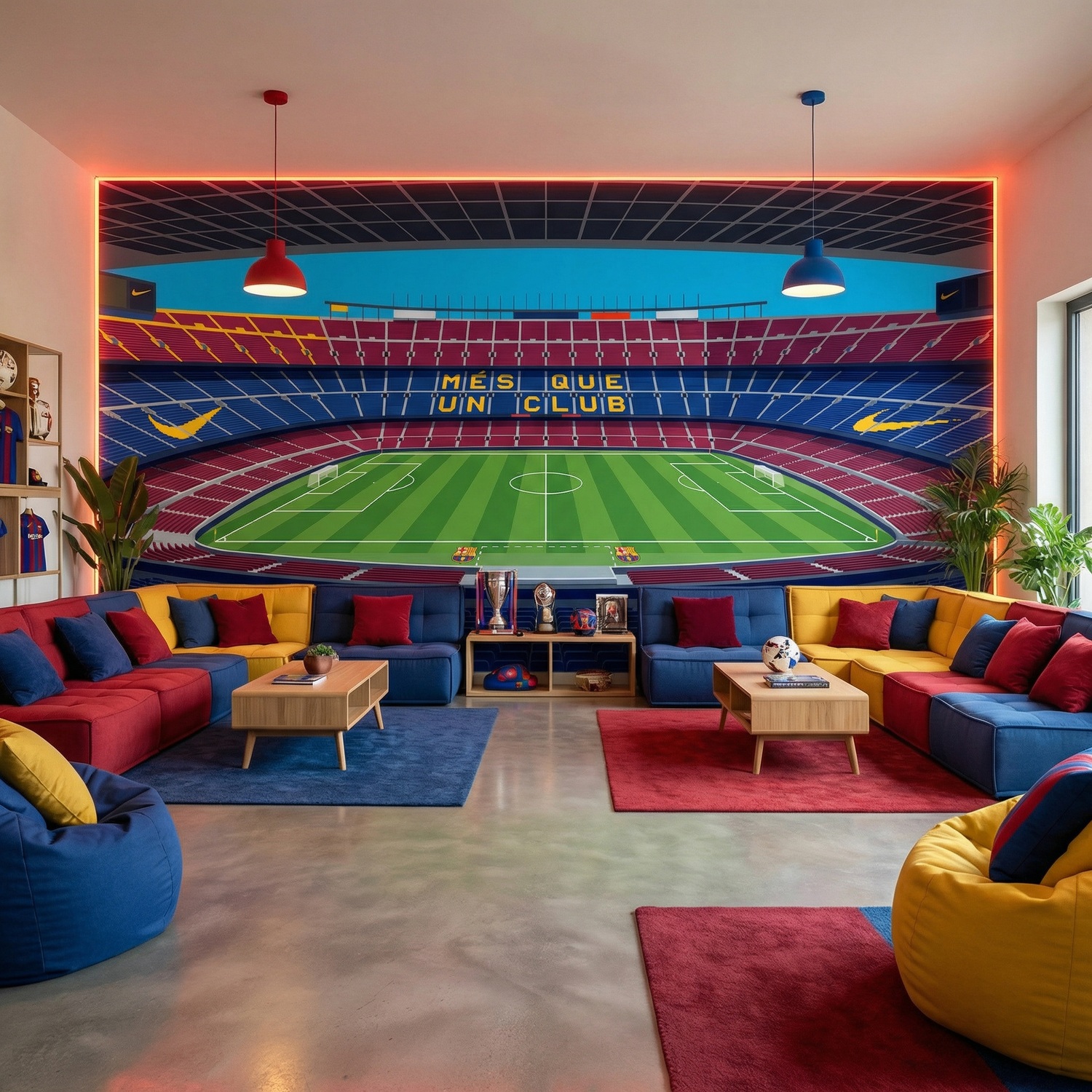 Wall Murals: Camp Nou Stadium Illustration Wall Mural