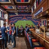 Wall Murals: Parc des Princes Stadium Illustration Wall Mural 5