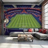 Wall Murals: Parc des Princes Stadium Illustration Wall Mural 7