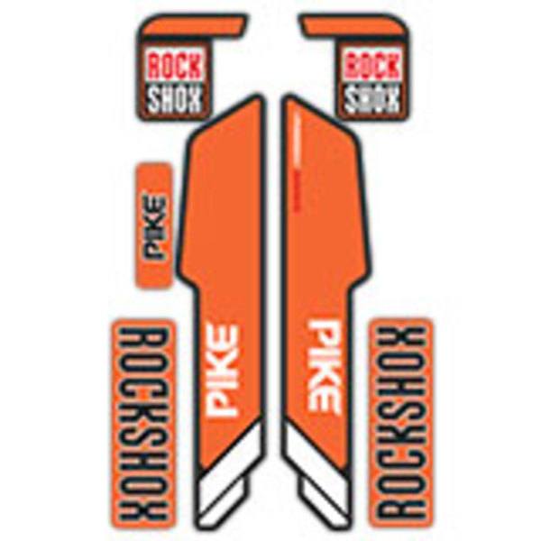 Car & Motorbike Stickers: Rock Shox Pike bicycle forks in orange