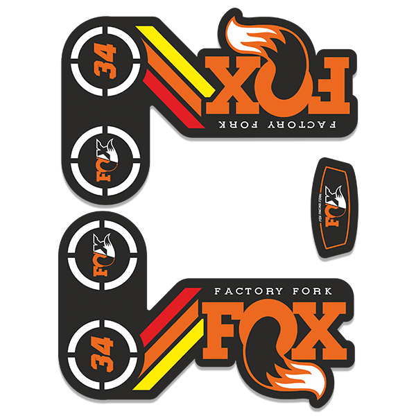 Car & Motorbike Stickers: Fork Fox Factory  Kit 34 3X