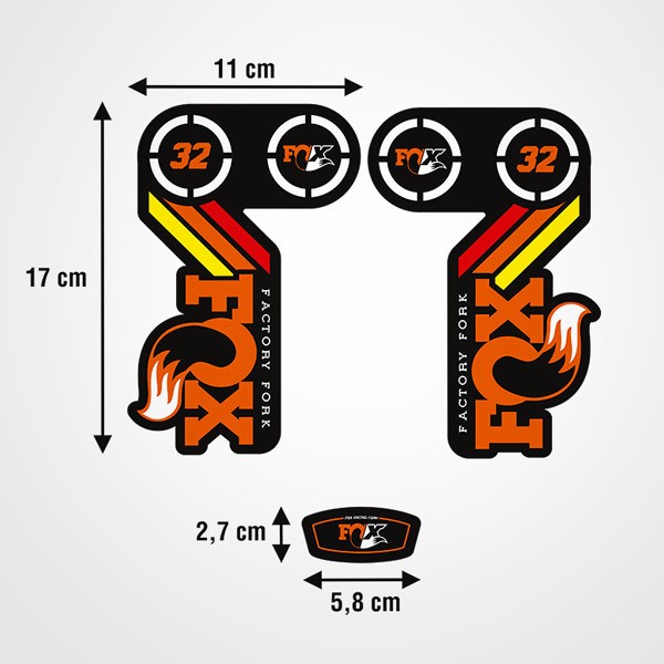 Car & Motorbike Stickers: Kit Fork Forks Fox Factory Fork 32