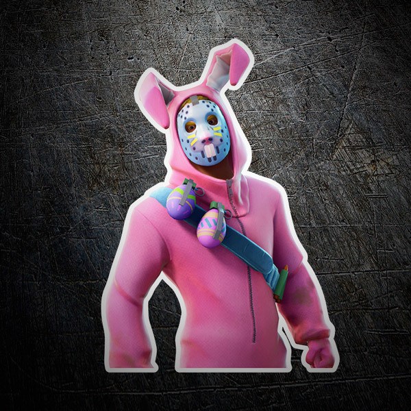 Wall Stickers: Skin Fortnite pink rabbit