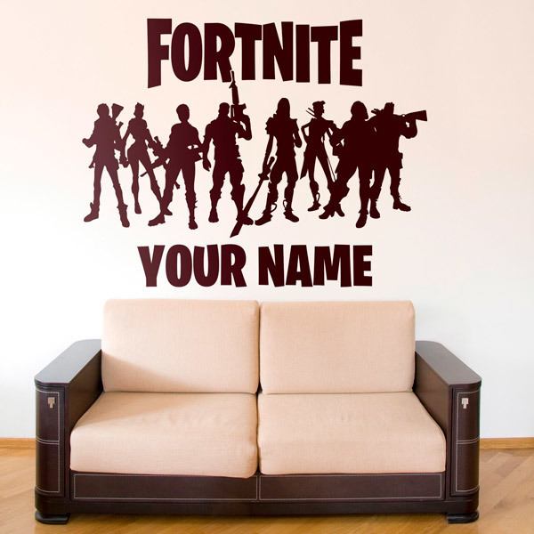 Wall sticker Fortnite customised players