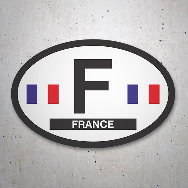 Car & Motorbike Stickers: Oval Flag France F 1