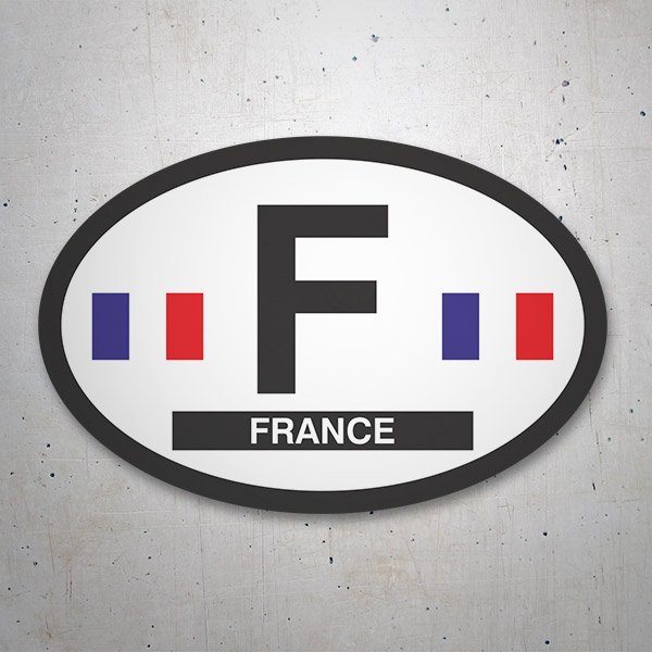 Car & Motorbike Stickers: Oval Flag France F