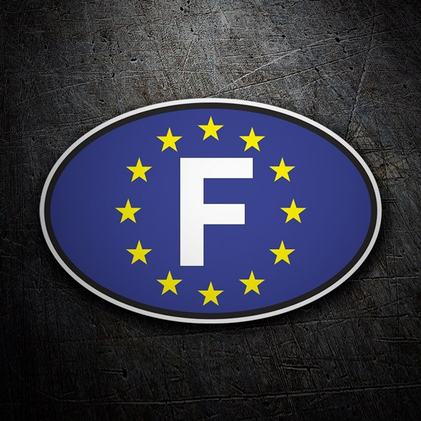 Car & Motorbike Stickers: France European Union oval