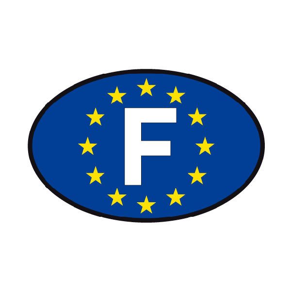 Car & Motorbike Stickers: France European Union oval