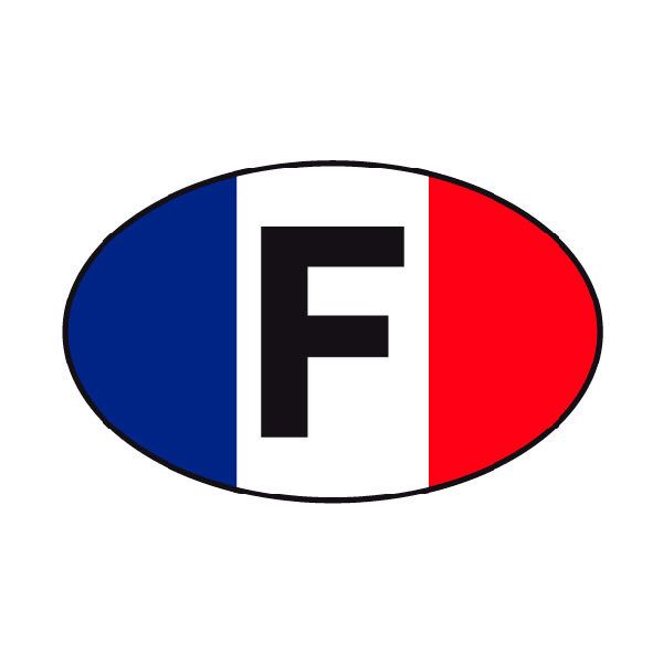 Car & Motorbike Stickers: France oval