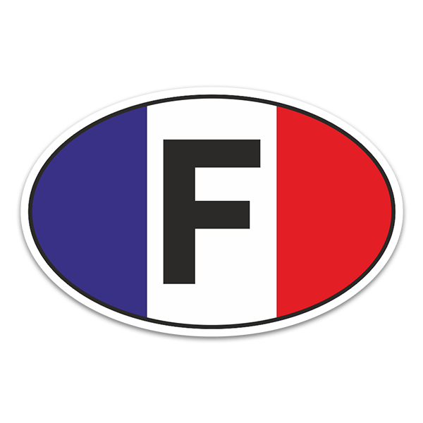 Car & Motorbike Stickers: France oval