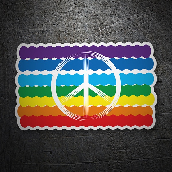 Car & Motorbike Stickers: Gay Pride Flag, Peace