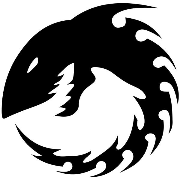 Car & Motorbike Stickers: Shark skeleton in a hoop