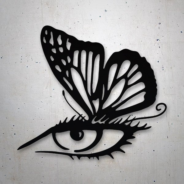 Car & Motorbike Stickers: Butterfly on tab