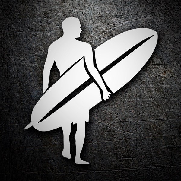 Car & Motorbike Stickers: Surfer on the shore
