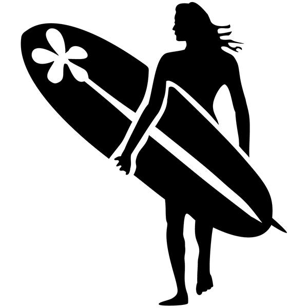Car & Motorbike Stickers: Surfer Girl