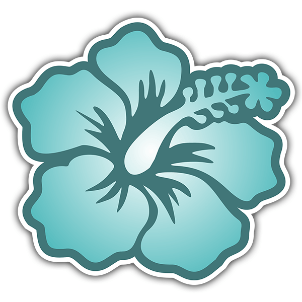 Car & Motorbike Stickers: Hawaiian flower Hibiscus