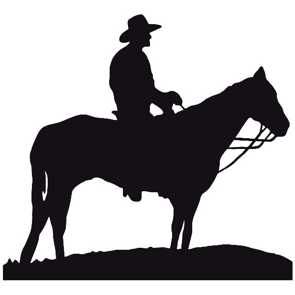 Car & Motorbike Stickers: Cowboy on horseback