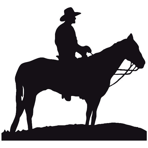 Car & Motorbike Stickers: Cowboy on horseback