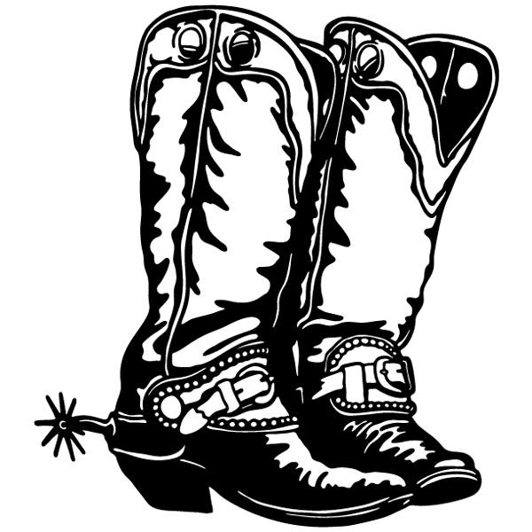 Car & Motorbike Stickers: Cowboy Boots