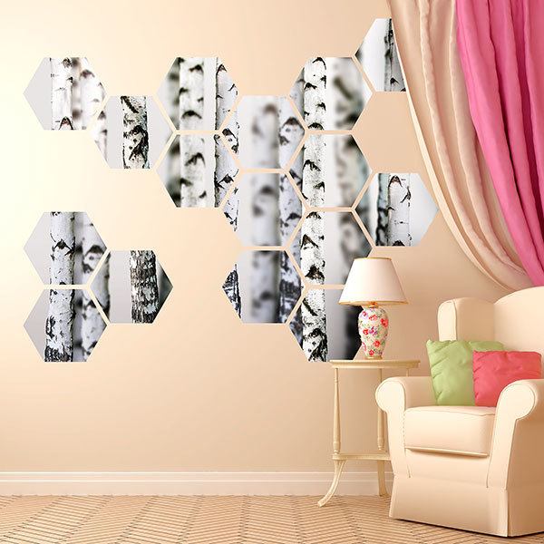 Wall Stickers: Birch Geometric kit