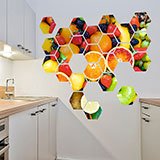Wall Stickers: Fruit Geometric kit 3