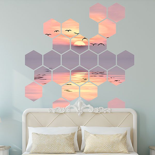 Wall Stickers: Sunset Geometric kit