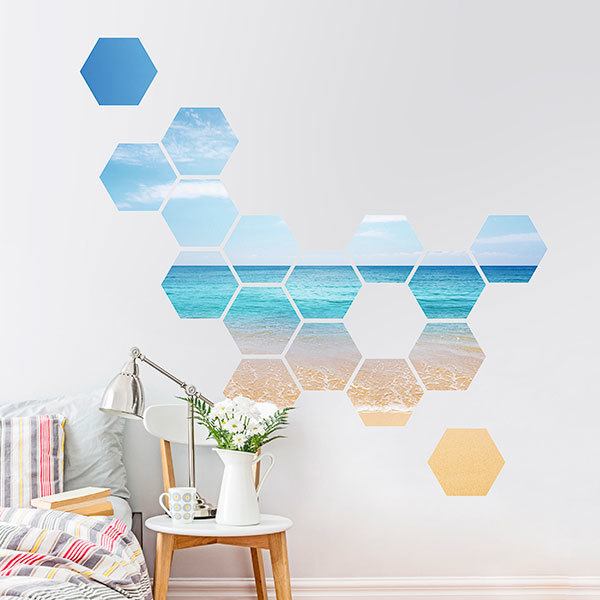 Wall Stickers: Caribbean Beach Geometric kit