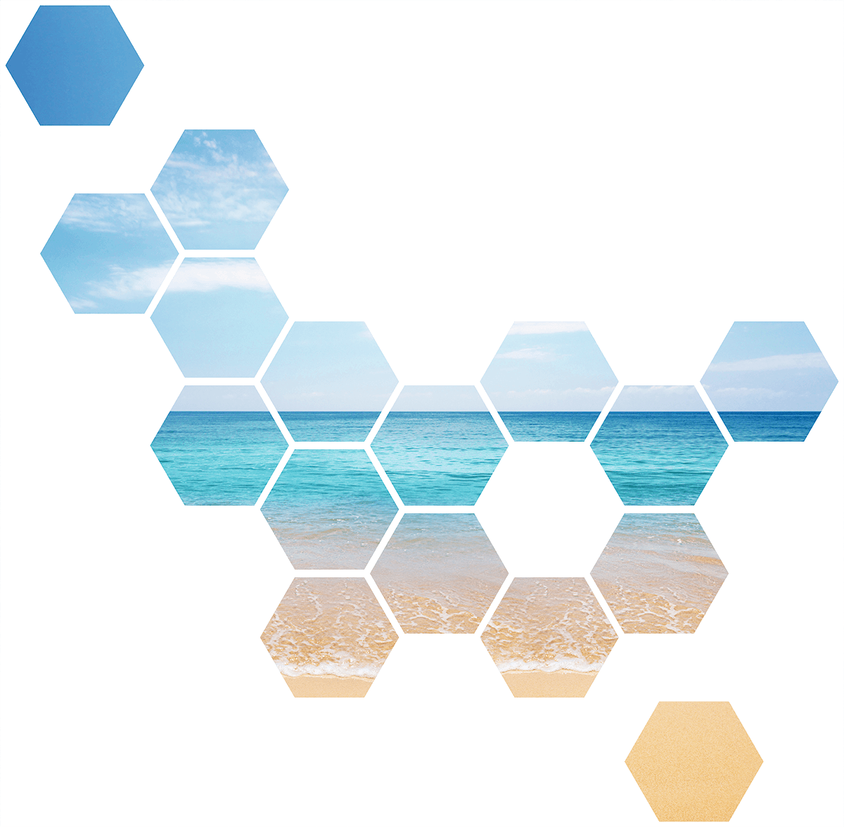 Wall Stickers: Caribbean Beach Geometric kit