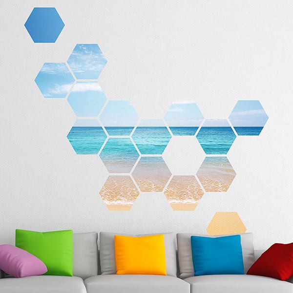 Wall Stickers: Caribbean Beach Geometric kit