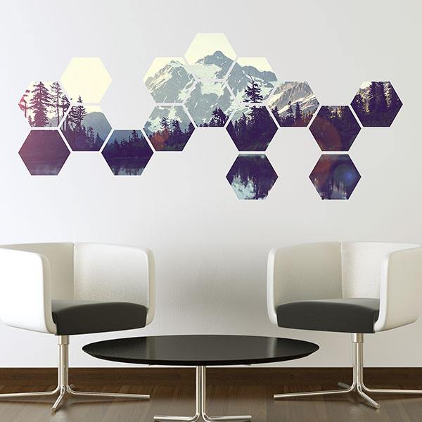 Wall Stickers: Mountains Geometric kit