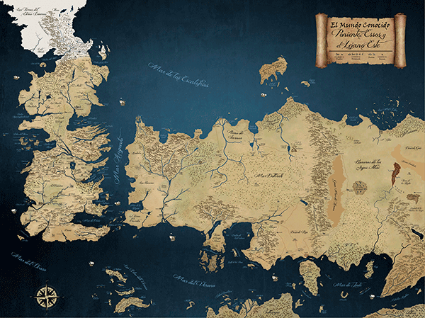 Wall Stickers: Map of the 7 kingdoms Game of Thrones