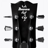 Car & Motorbike Stickers: Ibanez Guitar with Floral Element 2