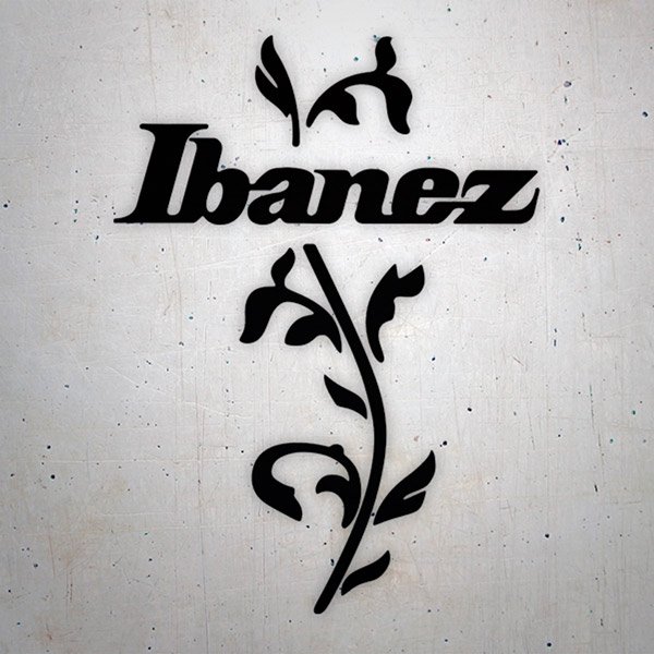 Car & Motorbike Stickers: Ibanez Guitar with Floral Element