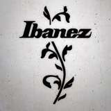 Car & Motorbike Stickers: Ibanez Guitar with Floral Element 3