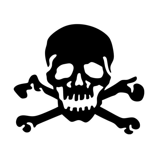 Car & Motorbike Stickers: Skull with Crossed Bones