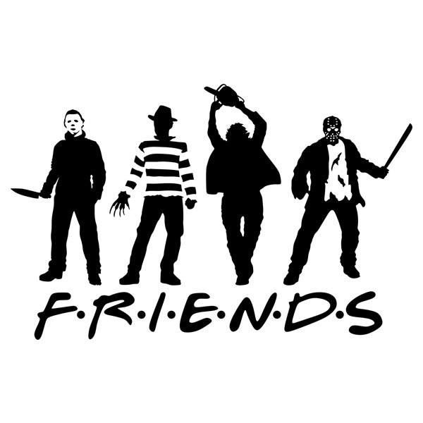 Wall Stickers: Horror Icons Friends Parody