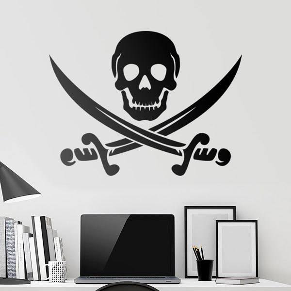 Wall Stickers: Pirate Jolly Roger (Halloween)