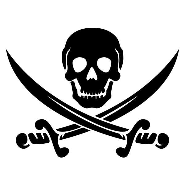 Wall Stickers: Pirate Jolly Roger (Halloween)