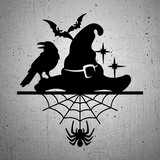 Car & Motorbike Stickers: Raven Bat Spider Hat 2