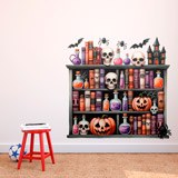Wall Stickers: Halloween Spellbook Shelf 4