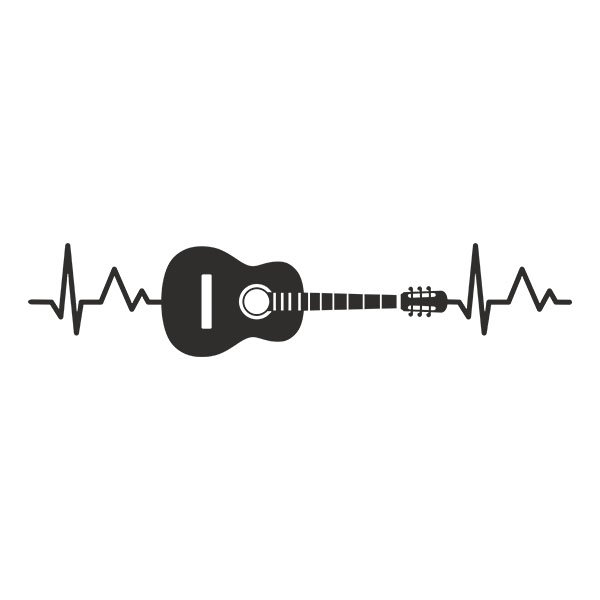 Car & Motorbike Stickers: Cardio Electro Acoustic Guitar
