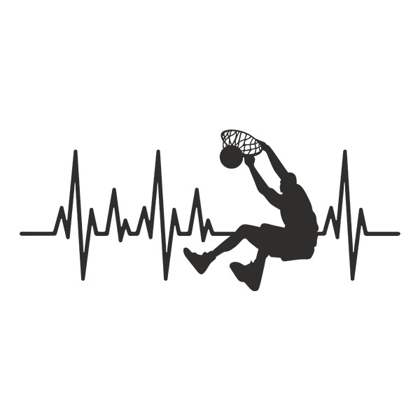 Car & Motorbike Stickers: Cardiogram Slam Dunk