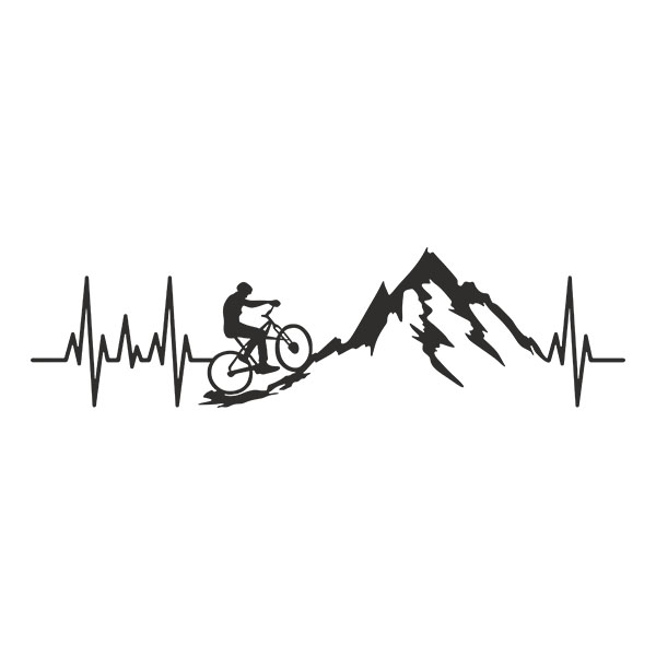 Car & Motorbike Stickers: Mountain biking cardio