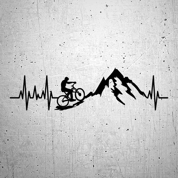 Car & Motorbike Stickers: Mountain biking cardio