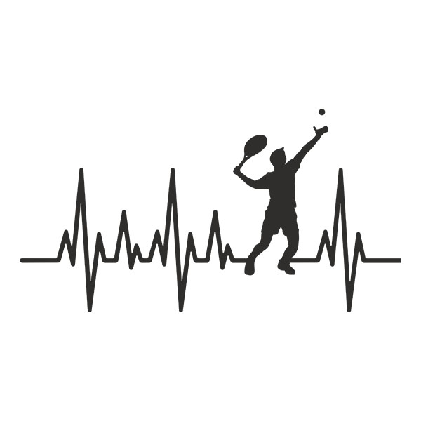 Car & Motorbike Stickers: Cardiogram Tennis Serve