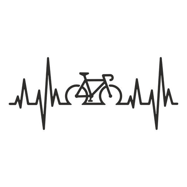 Car & Motorbike Stickers: Road Cycling Cardiogram